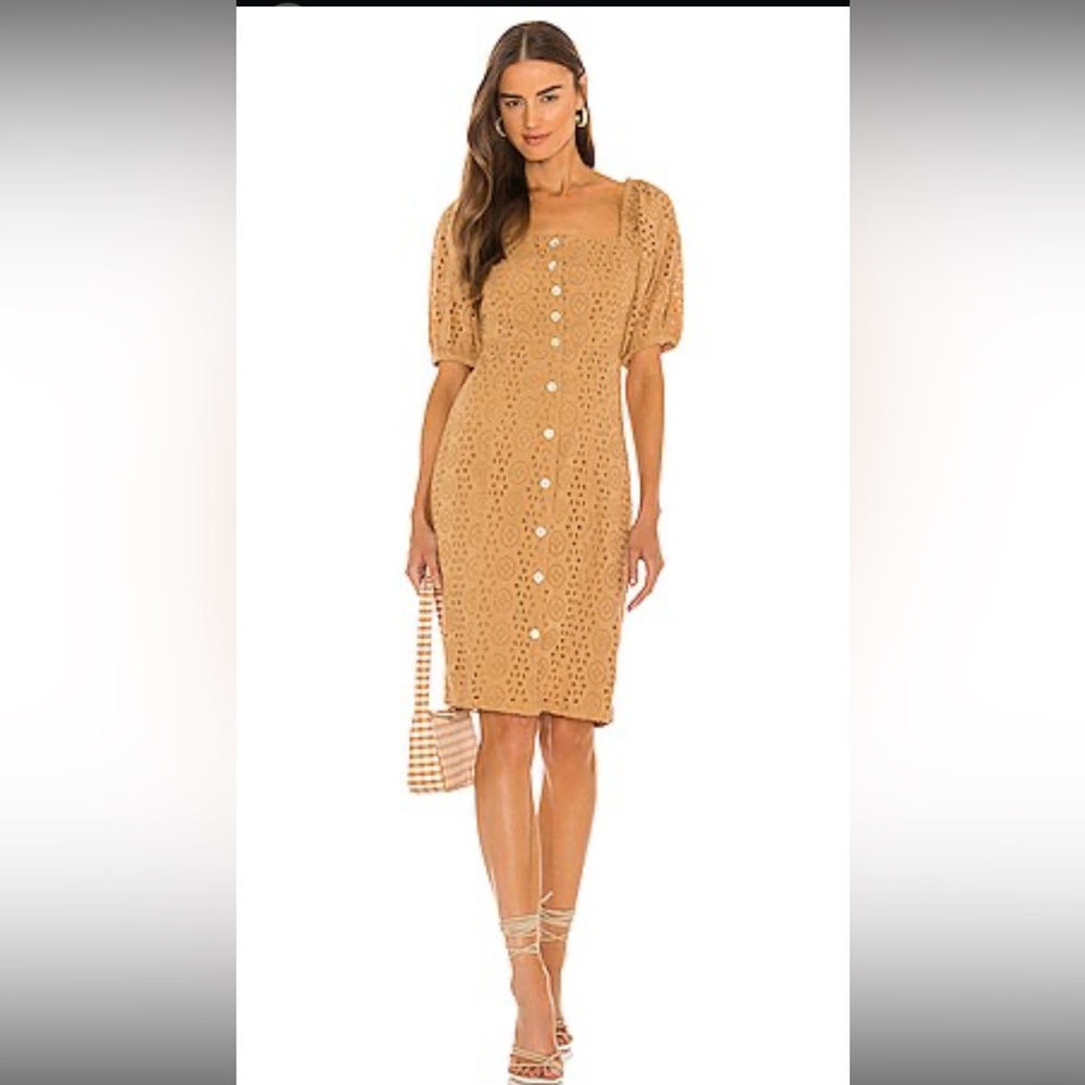 NWT Cleobella Demi Elegant Tan Eyelet Dress